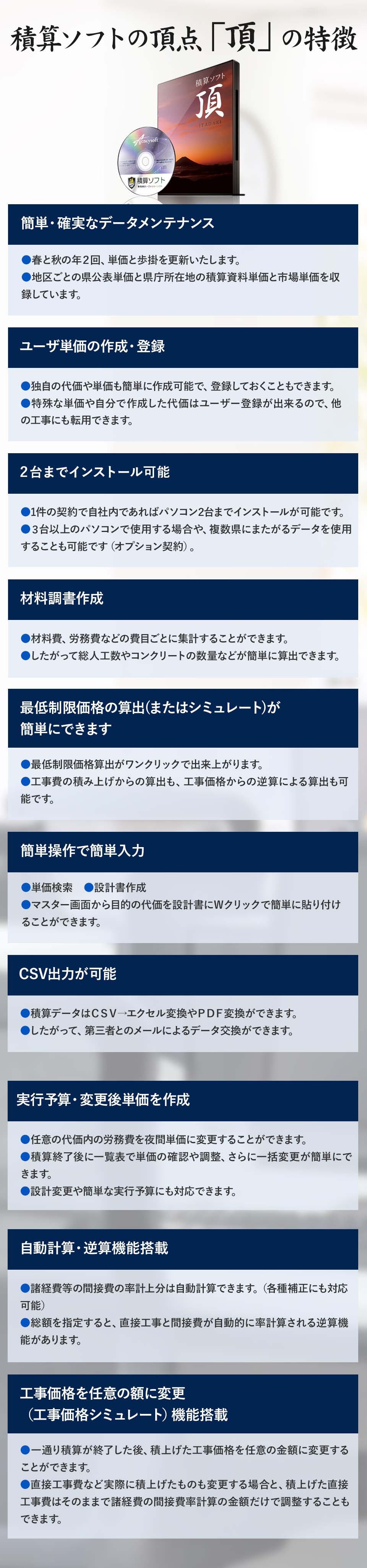 積算ソフトの頂点「頂」の特徴